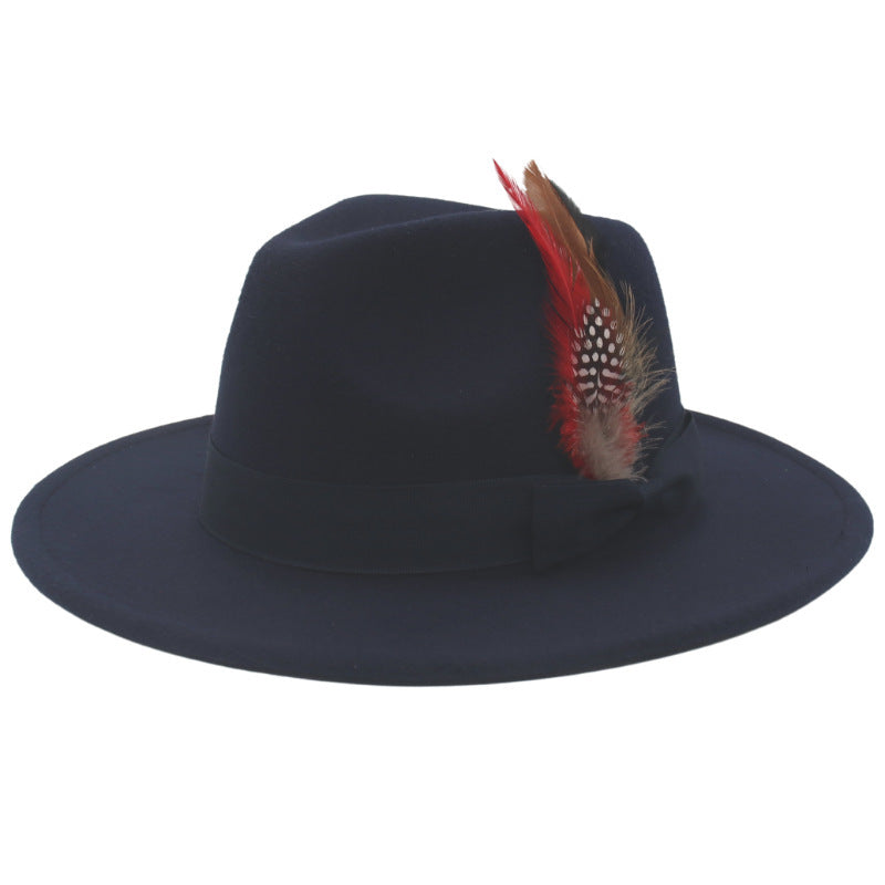 TheCapSpot - Feather Broad Brimmed Hat