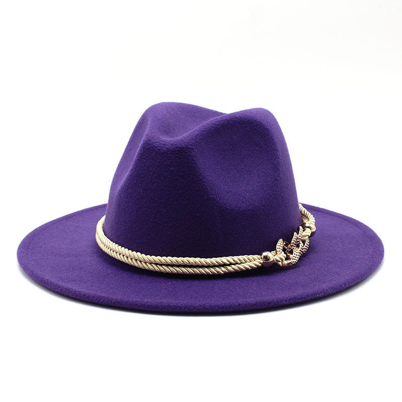 TheCapSpot - Fedora Gold Chain Hat