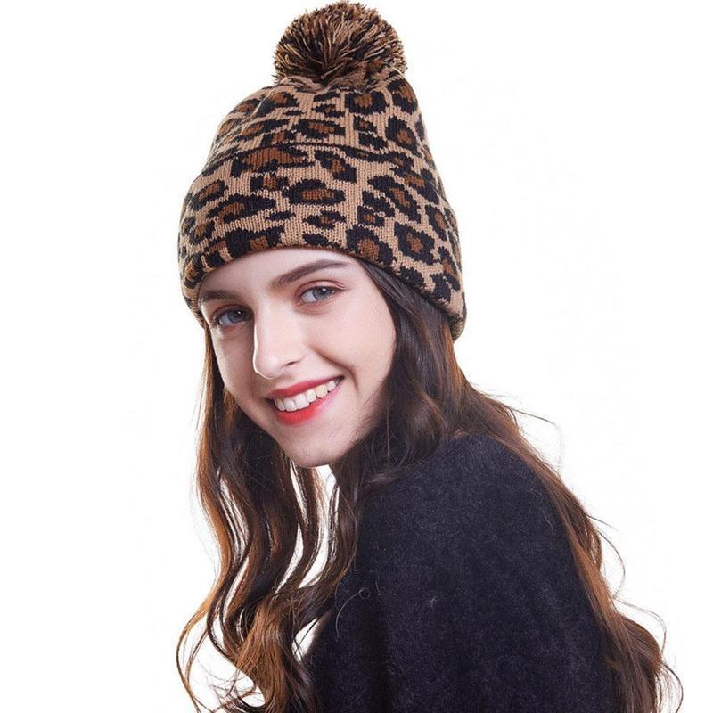 TheCapSpot - Women's Leopard Knit Hat