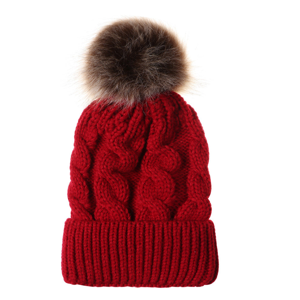 The CapSpot - Autumn and winter ball twist knit hat