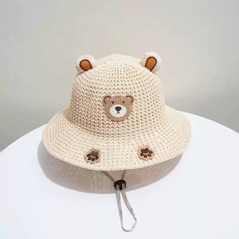 TheCapspot -Bear Sun-proof Straw Hat Baby