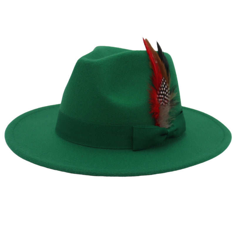 TheCapSpot - Feather Broad Brimmed Hat