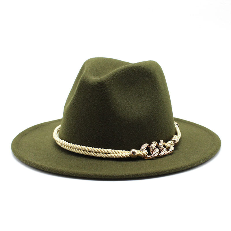 TheCapSpot - Fedora Gold Chain Hat