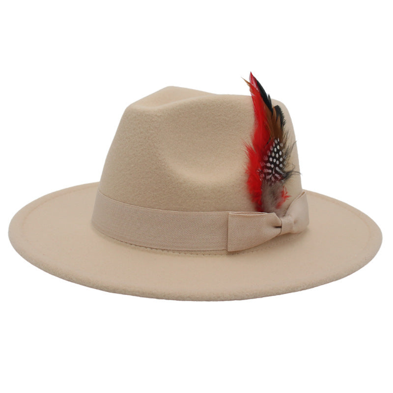 TheCapSpot - Feather Broad Brimmed Hat