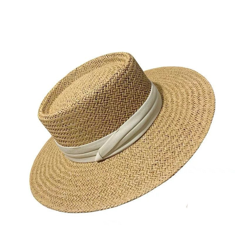 TheCapSpot - Flat Straw Hat