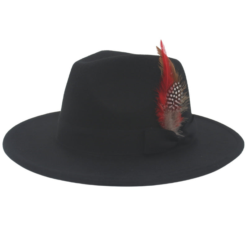 TheCapSpot - Feather Broad Brimmed Hat