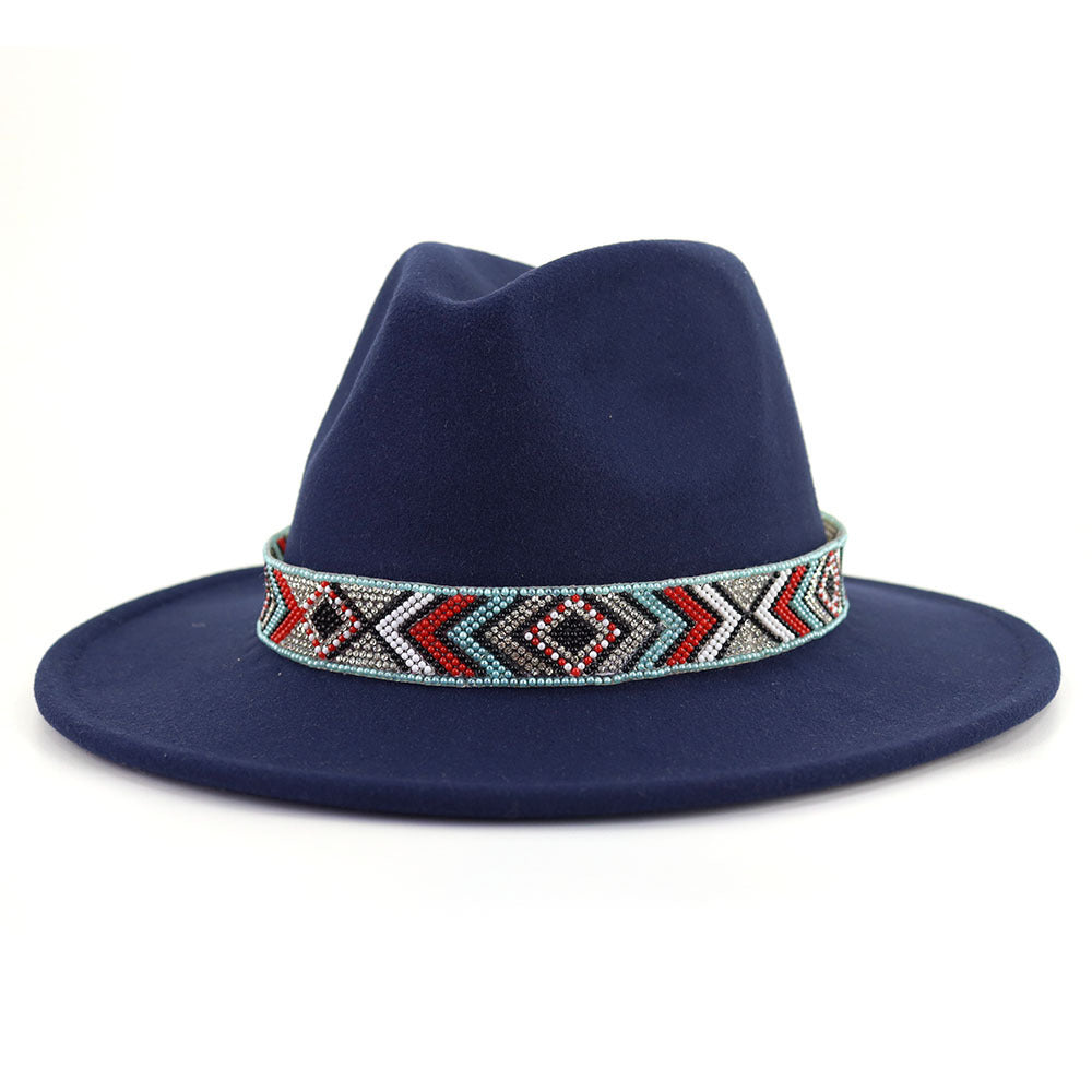 TheCapSpot - Blue Bead Jazz Hat