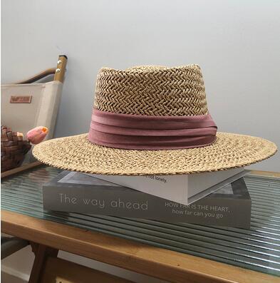 TheCapSpot - Solid Ribbon Straw Hat