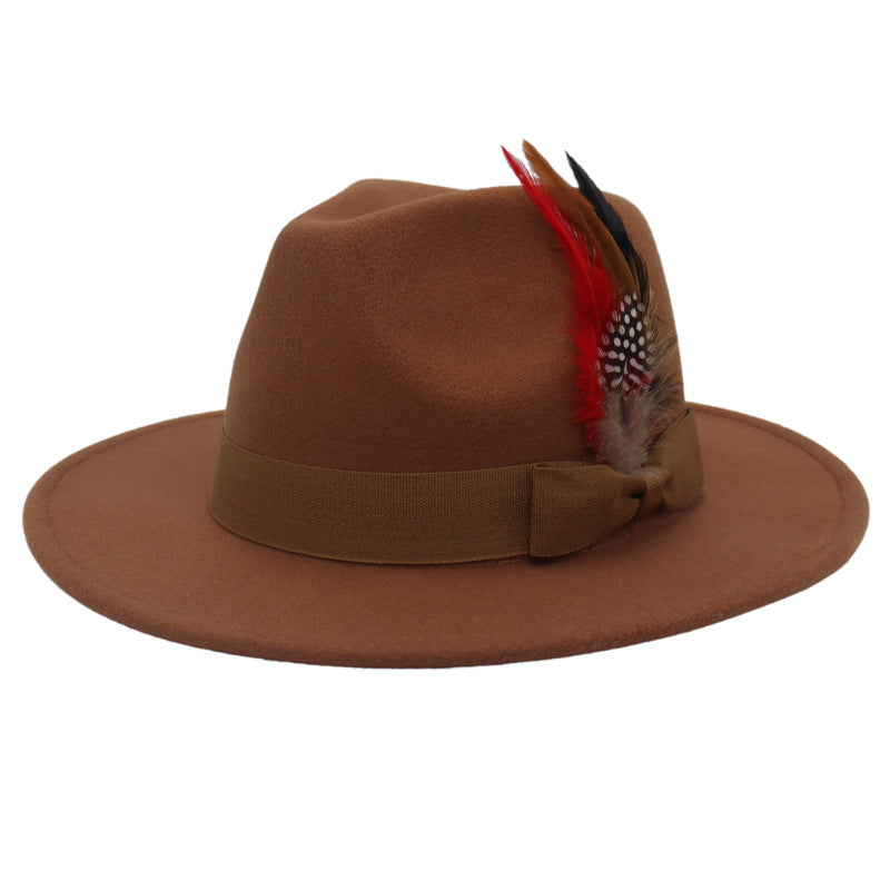 TheCapSpot - Feather Broad Brimmed Hat