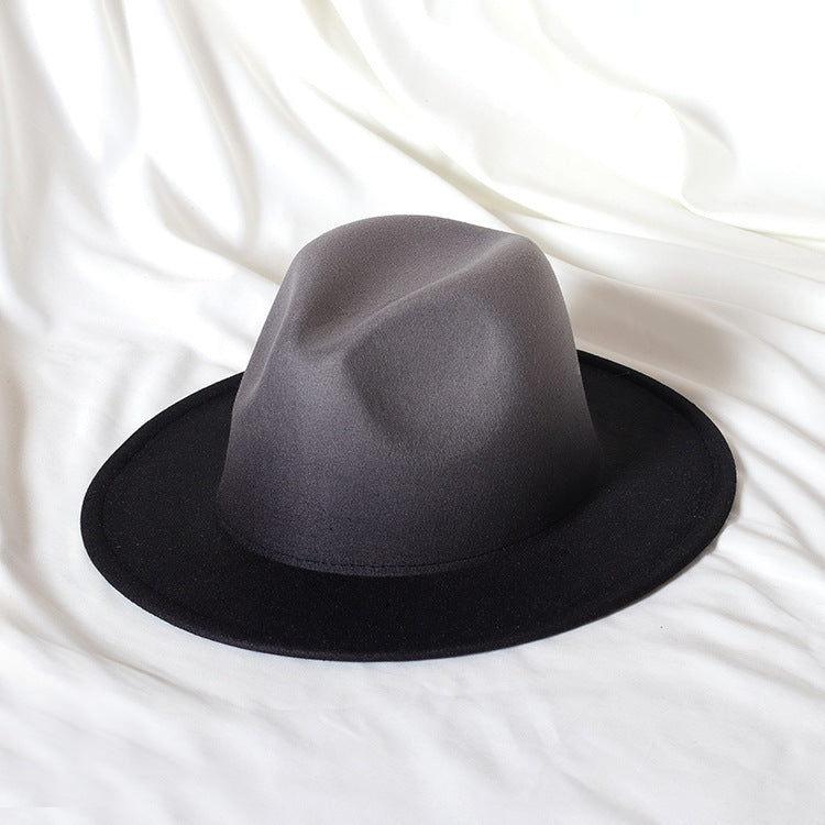 TheCapSpot - Gradient Color Topper Flat Brim Jazz Top Hat