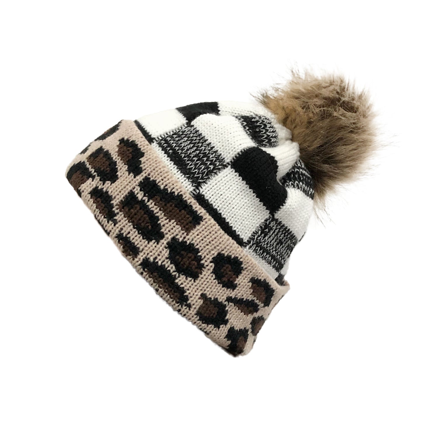 TheCapSpot - Warm checkered stocking hat