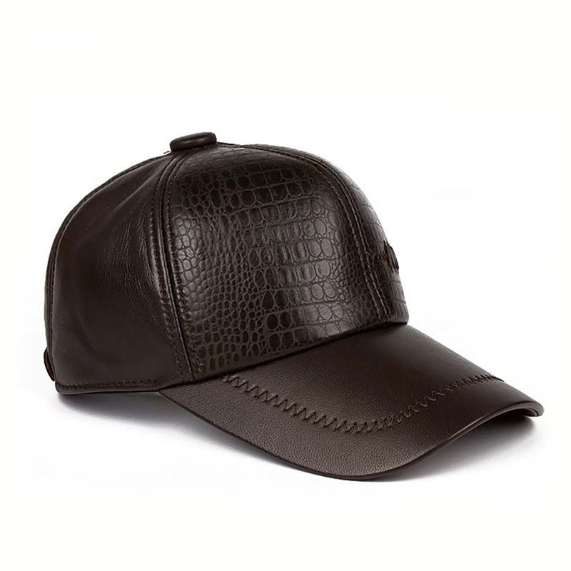 TheCapSpot - Crocodile Pattern Leather Cap