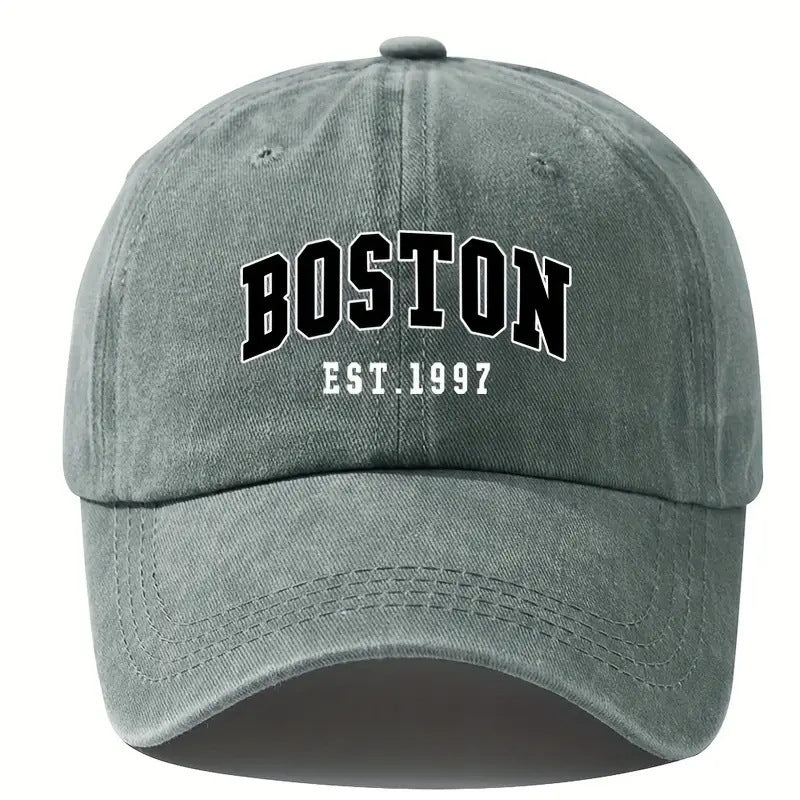 TheCapSpot - Washed Cotton Letter Baseball Cap