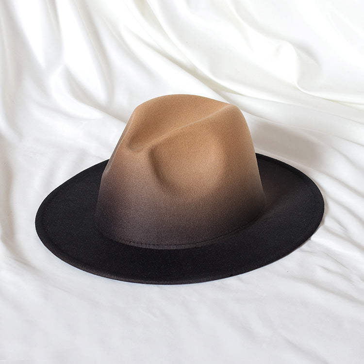 TheCapSpot - Gradient Color Topper Flat Brim Jazz Top Hat