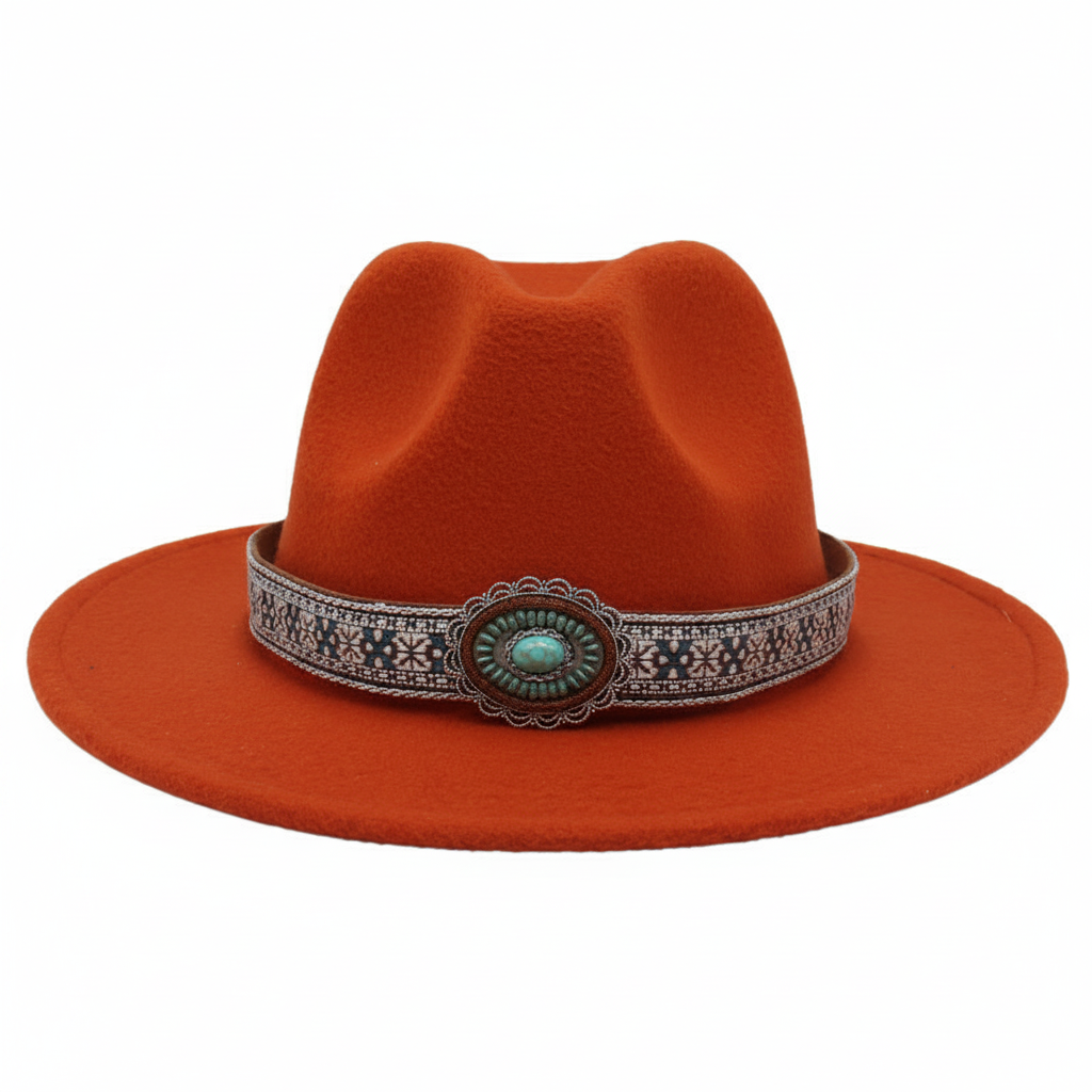 Dayton Woven Wool Cotton Fedora Hat with Band