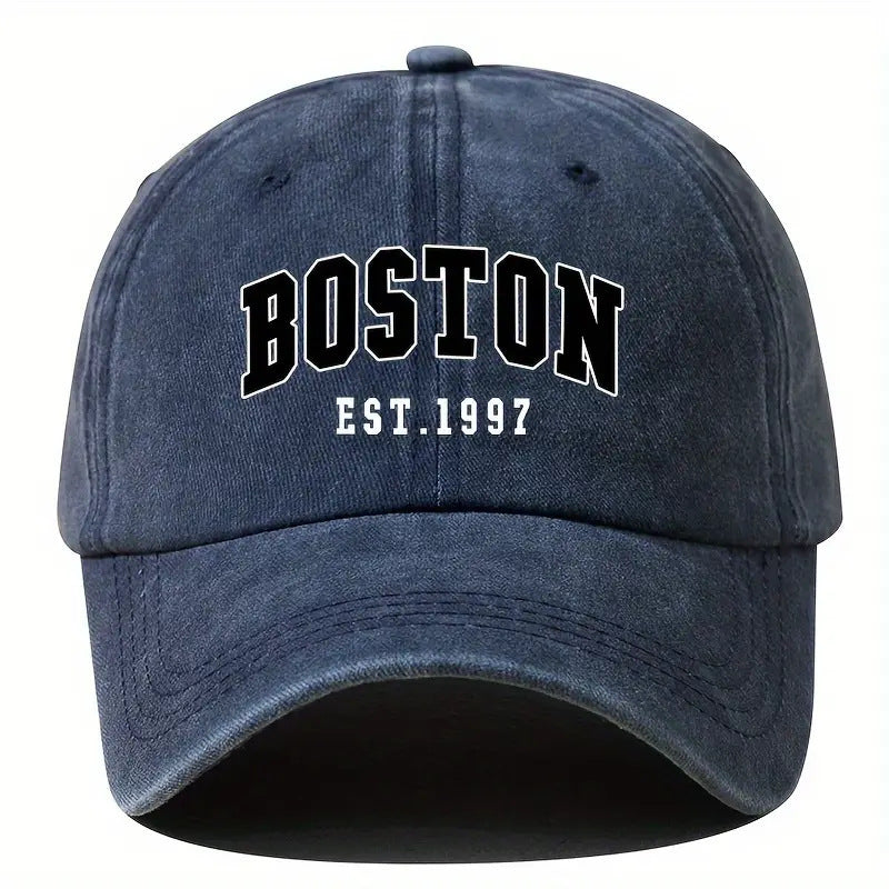 TheCapSpot - Washed Cotton Letter Baseball Cap