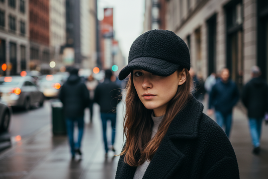 A collection of baseball hats in various colors including brown, pink, white, and black, featuring a thick wool fabric.