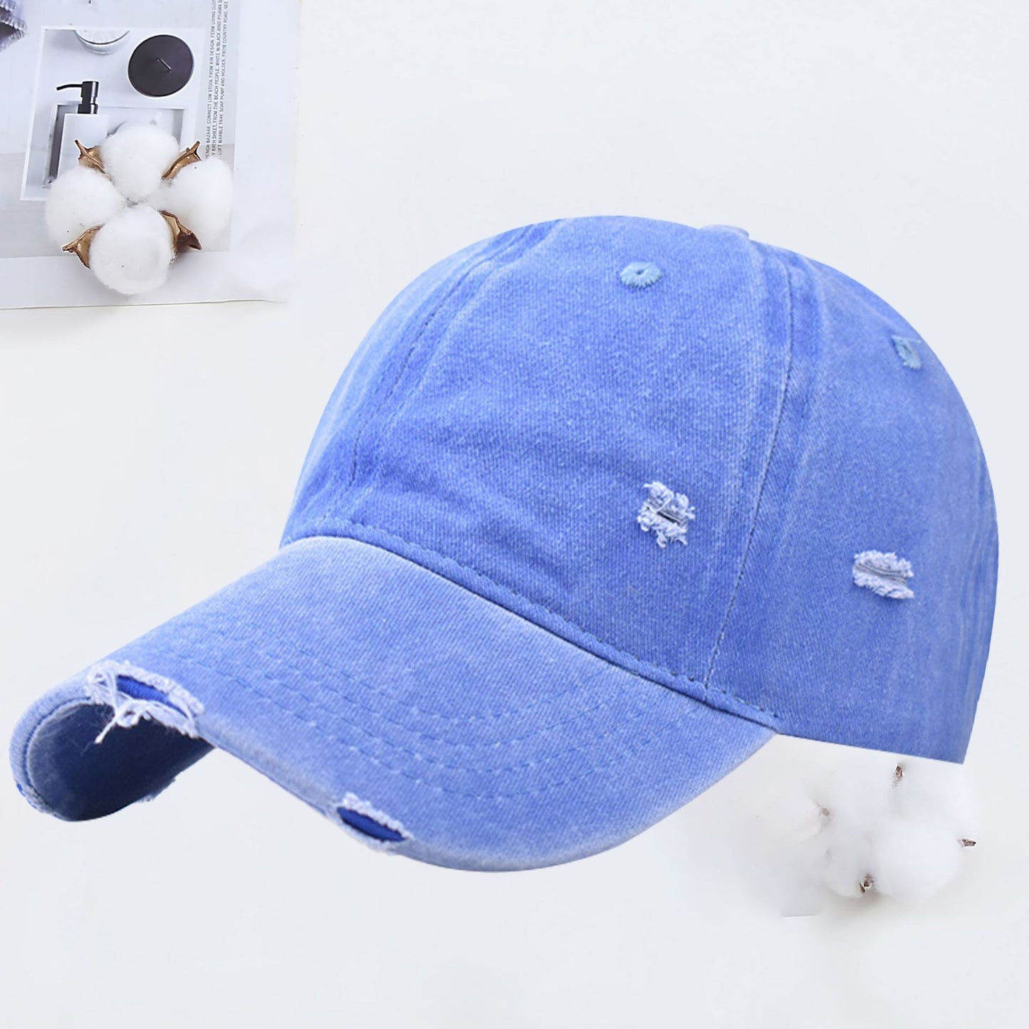 TheCapSpot - Women's Vintage Sunshade Retro Soft Peaked Cap