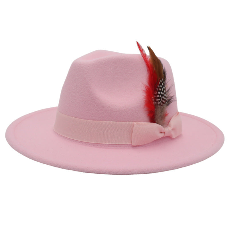 TheCapSpot - Feather Broad Brimmed Hat