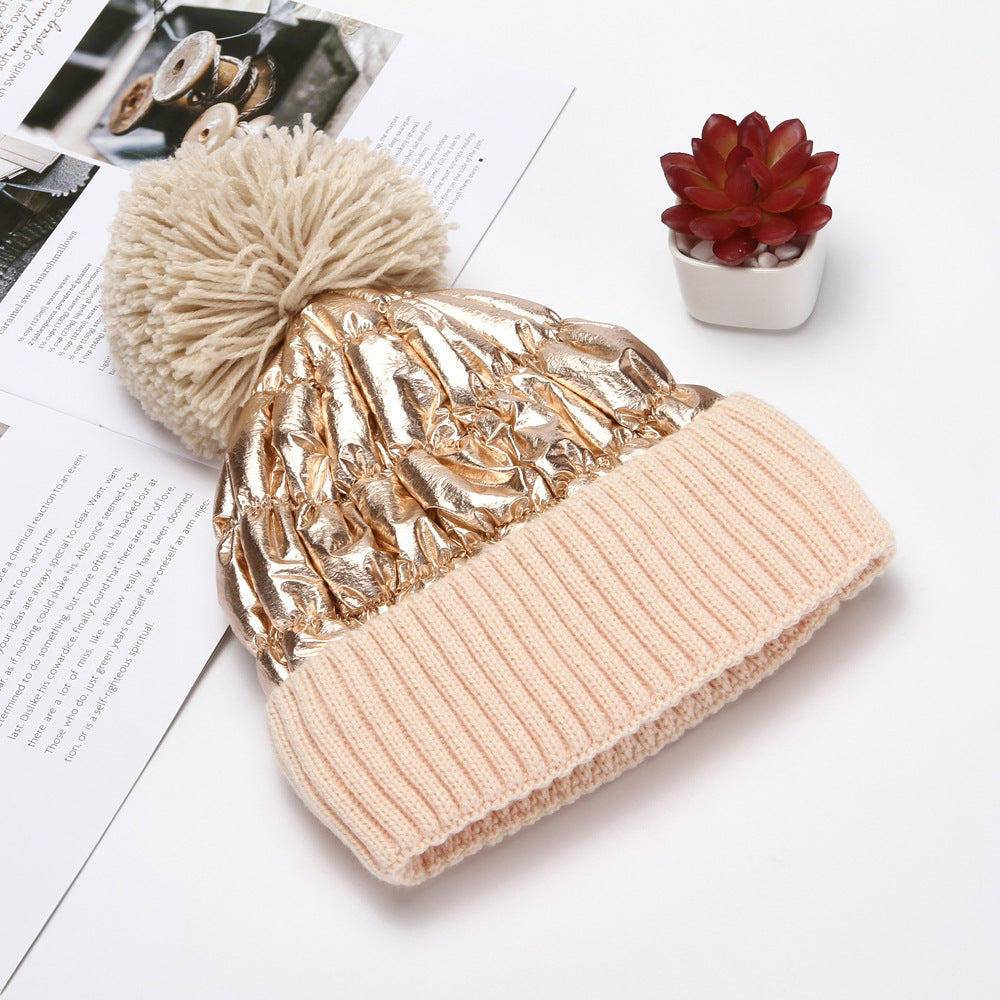 All-match thick woolen hat, ladies warm hat, knitted hat