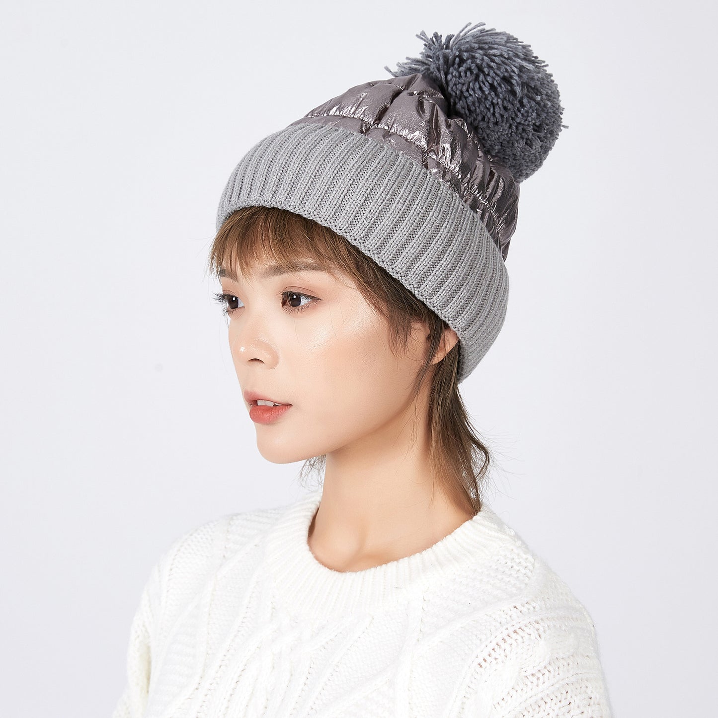 All-match thick woolen hat, ladies warm hat, knitted hat