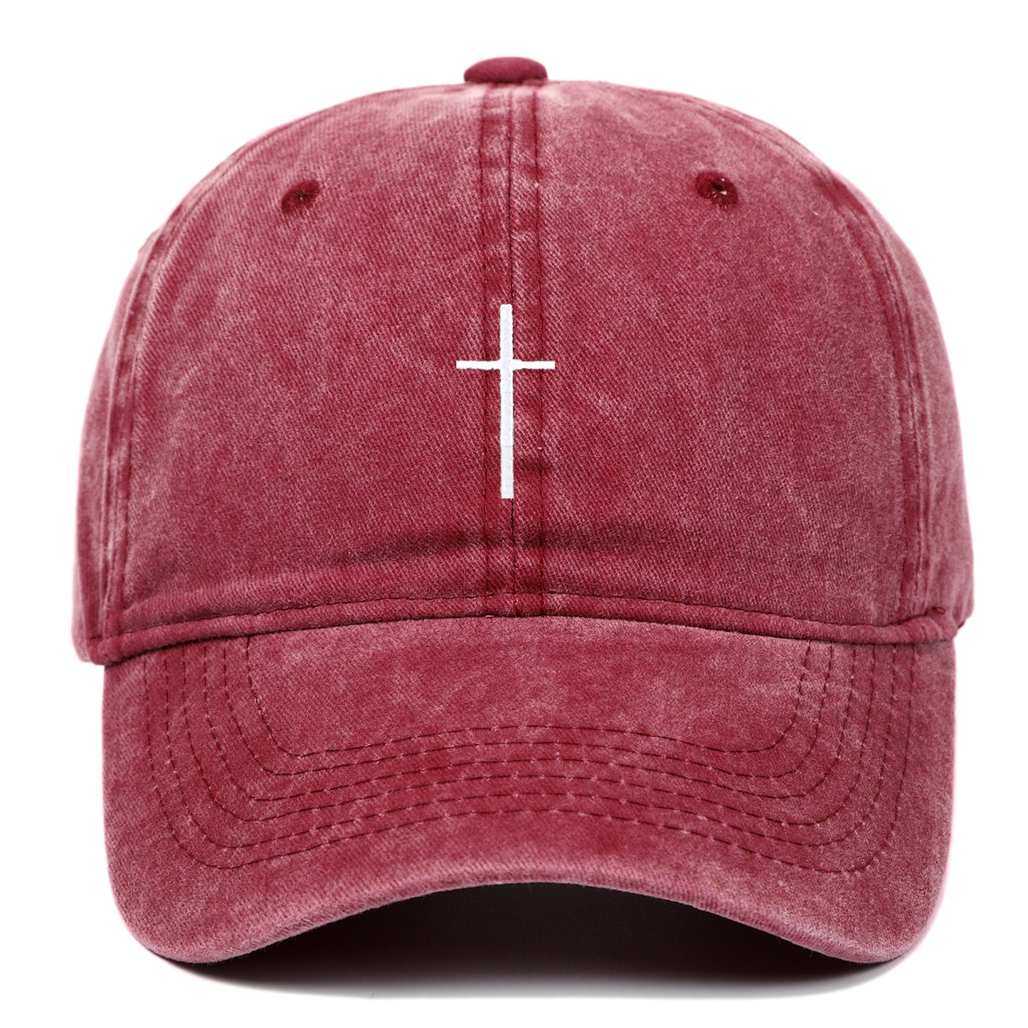 TheCapSpot - Cross Embroidered Peaked Cap