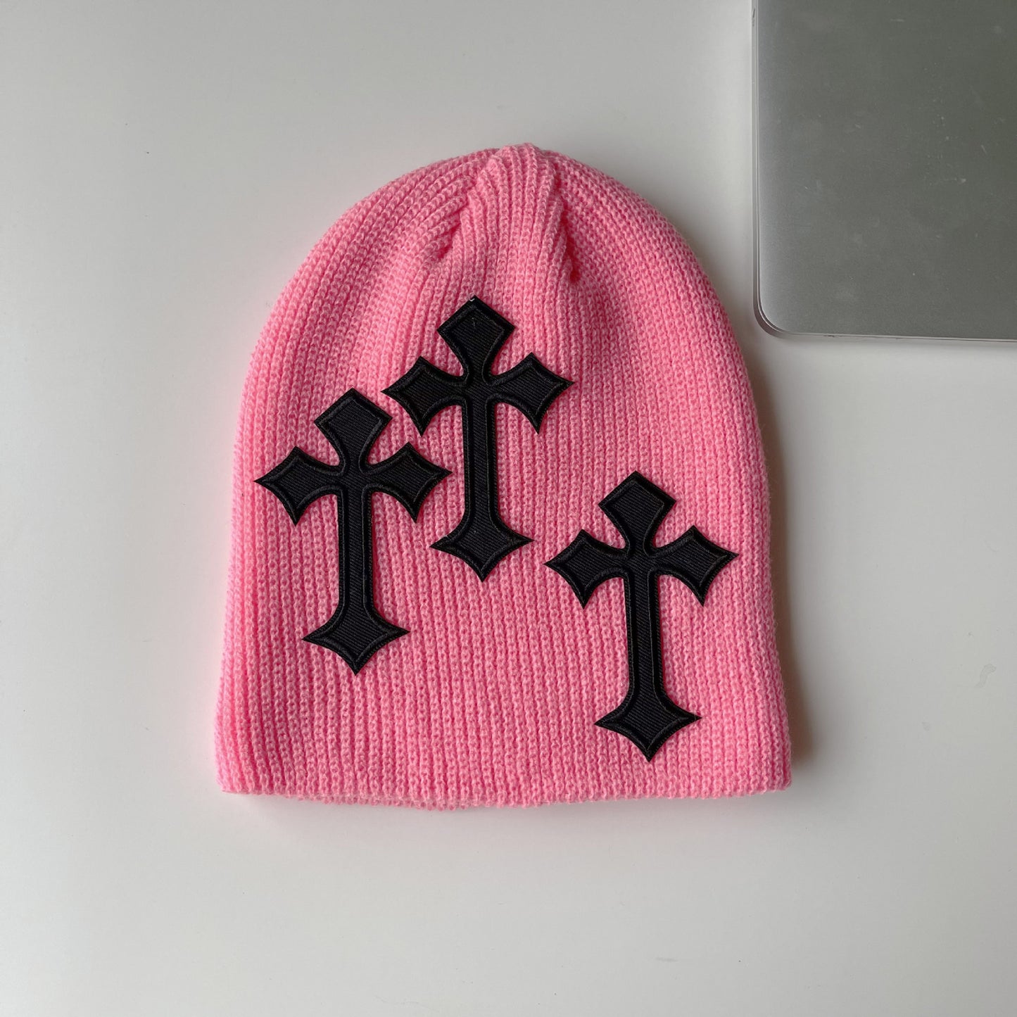 TheCapSpot - Dark Cross Woolen Cap Children Loose Pile Style Knitted Hat