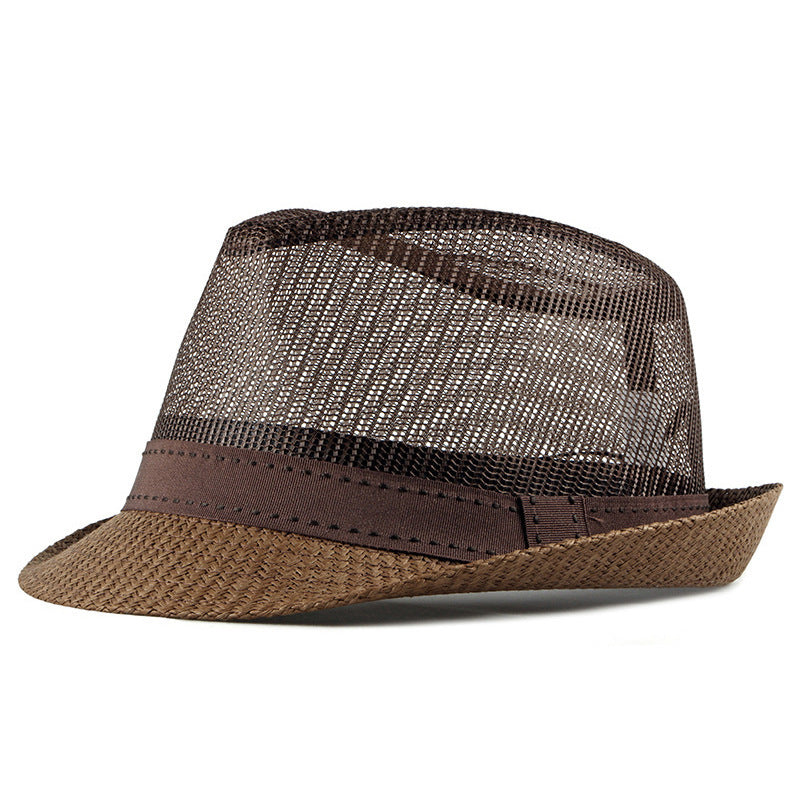 TheCapSpot - Men's Summer Breathable Mesh Straw Hat
