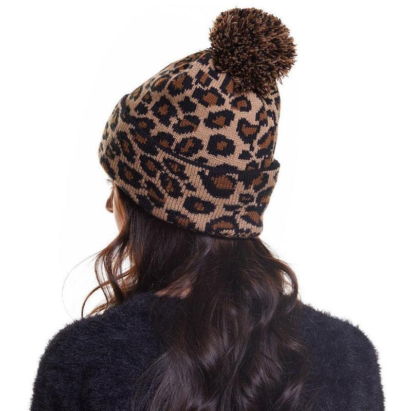 TheCapSpot - Women's Leopard Knit Hat