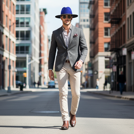 TheCapSpot - Paschal Two-Tone Fedora W/chain