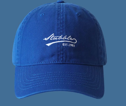 Klein Blue White Knitted Hat Sapphire Blue Woolen Cap