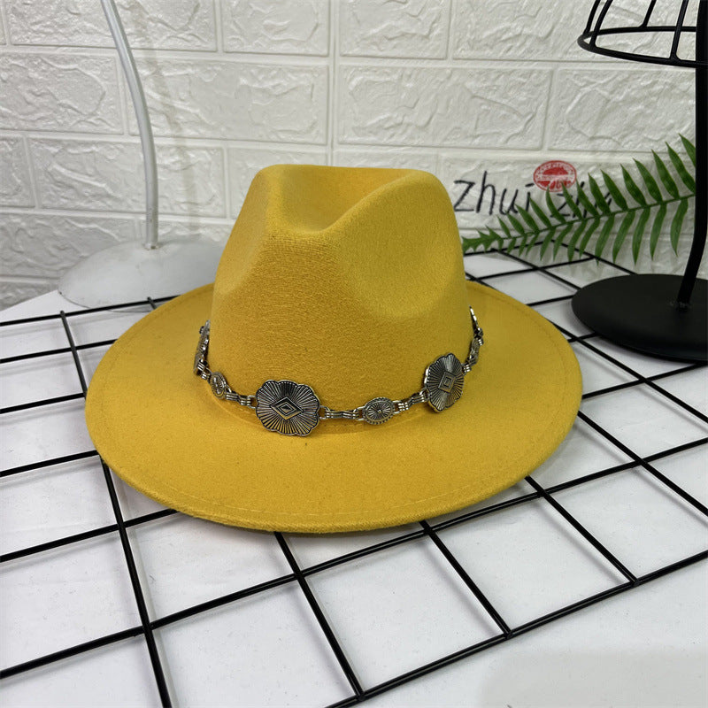 TheCapSpot - Chain Fedora Cap