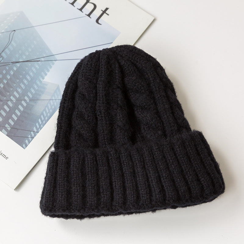 Twisted Woolen Cap Ear Protection To Keep Warm