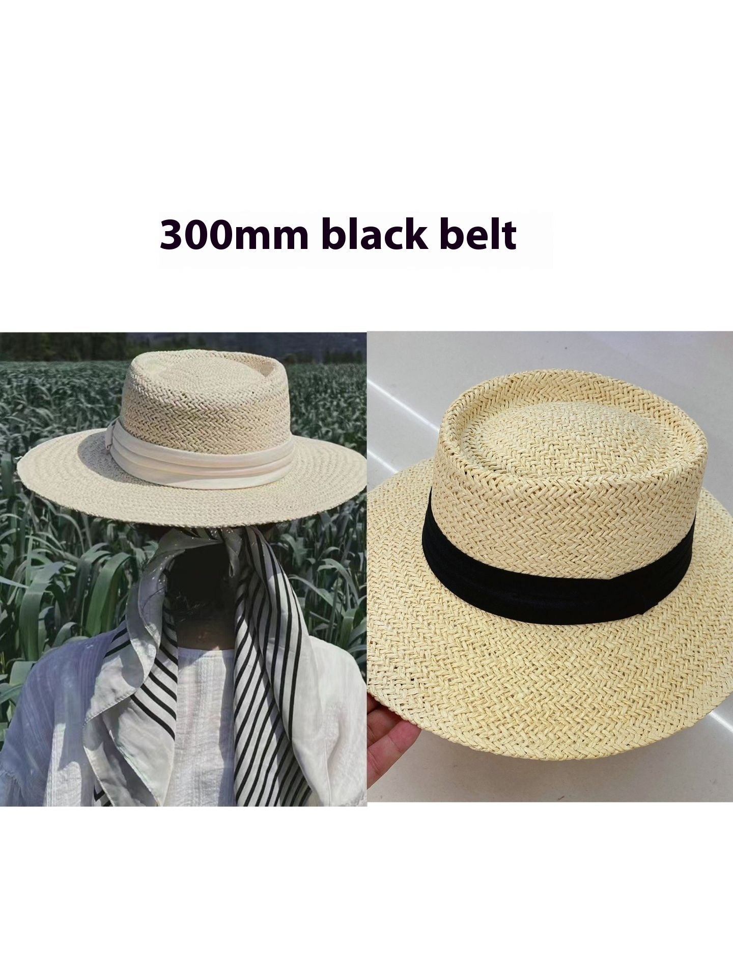 TheCapSpot - Solid Ribbon Straw Hat