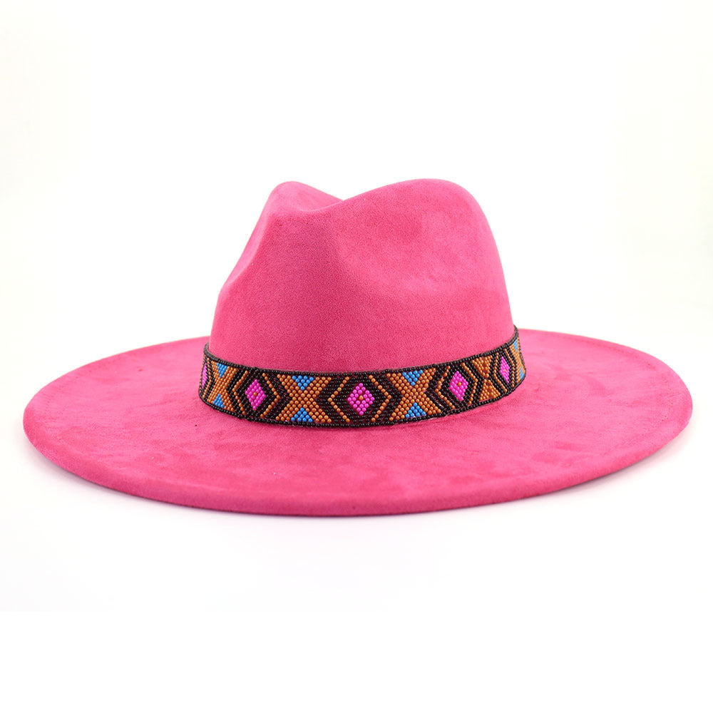 Women's Bohemian Broad-brimmed Hat Flat Edge