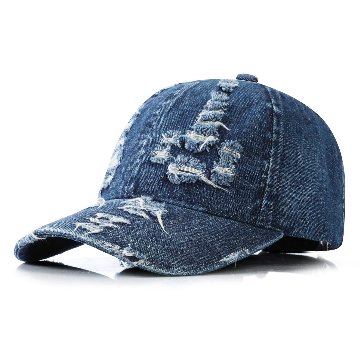 TheCapSpot - Denim Distressed Hat