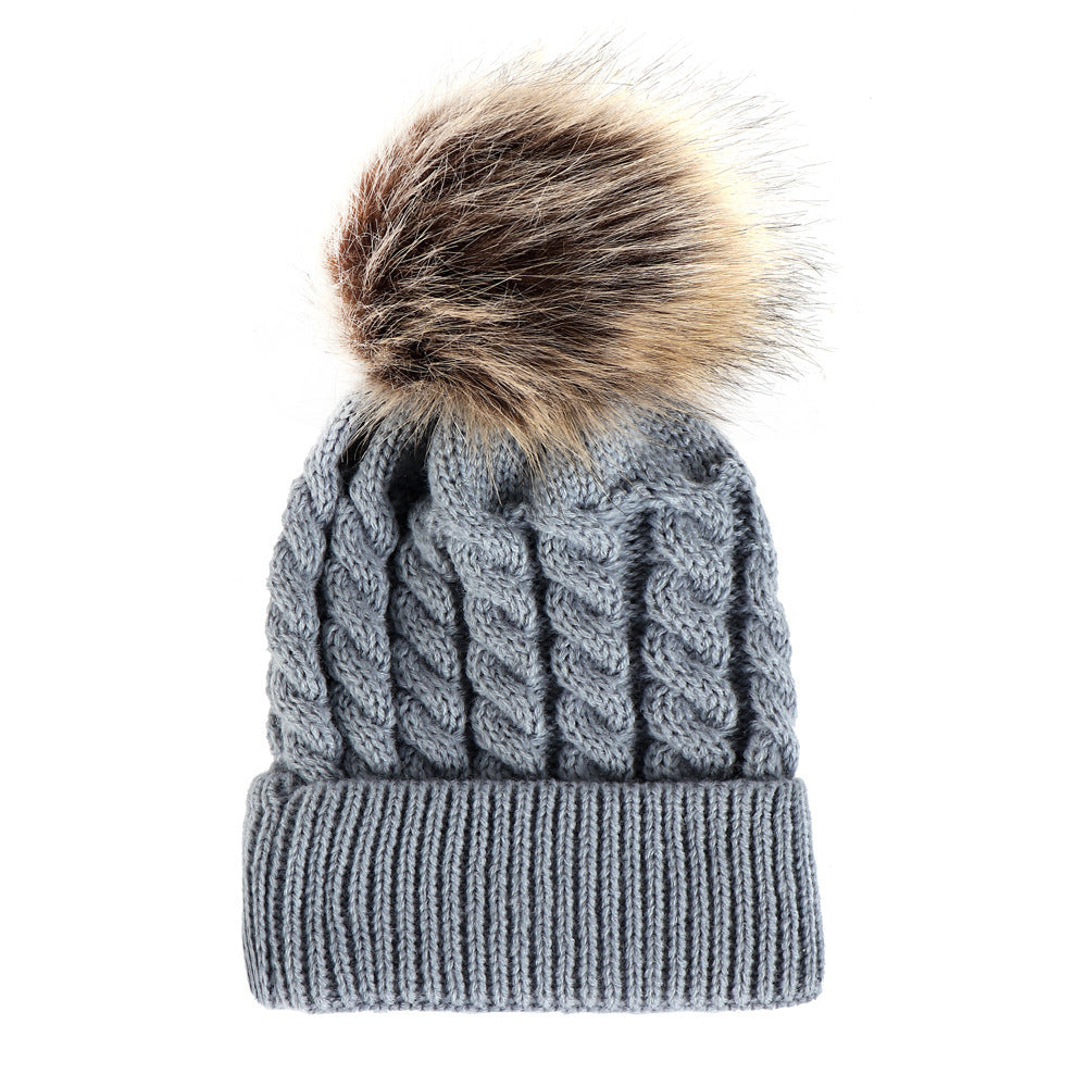 The CapSpot - Autumn and winter ball twist knit hat