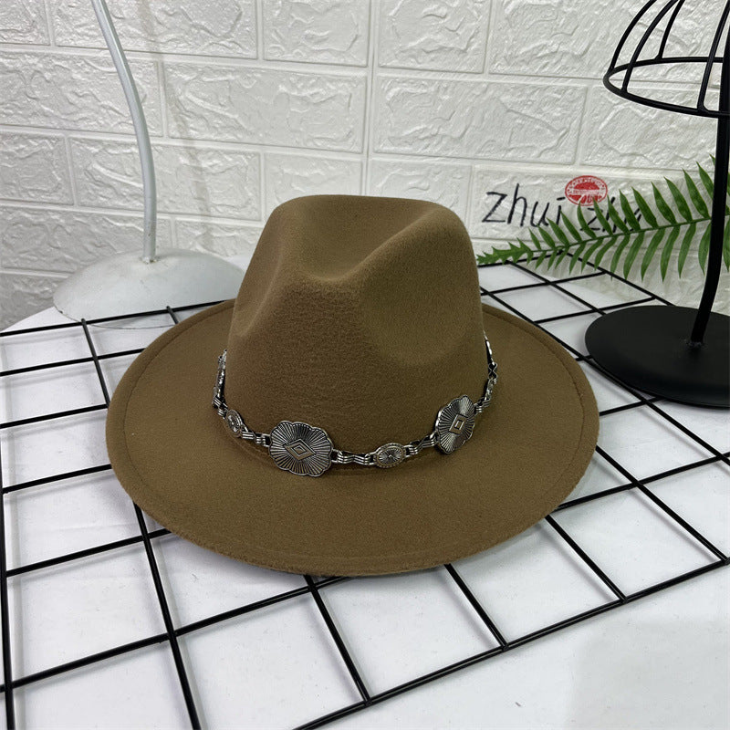 TheCapSpot - Chain Fedora Cap