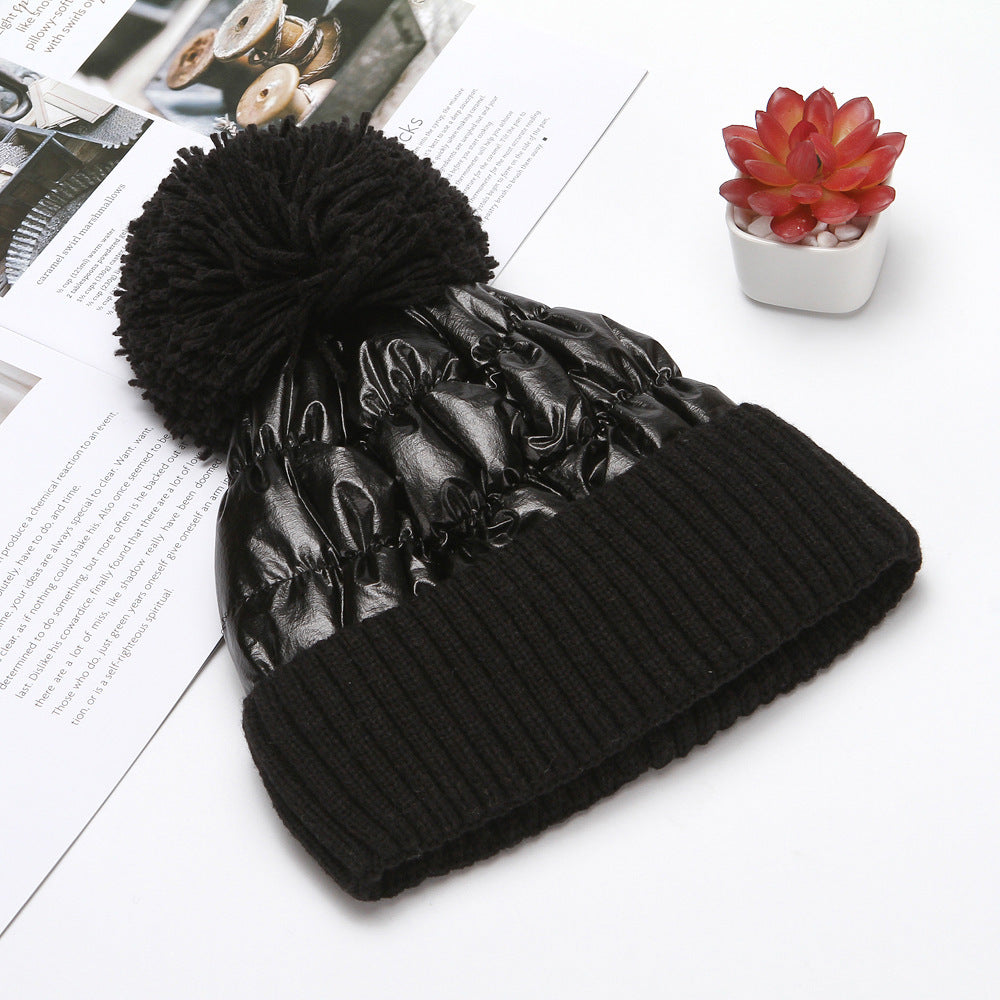 All-match thick woolen hat, ladies warm hat, knitted hat