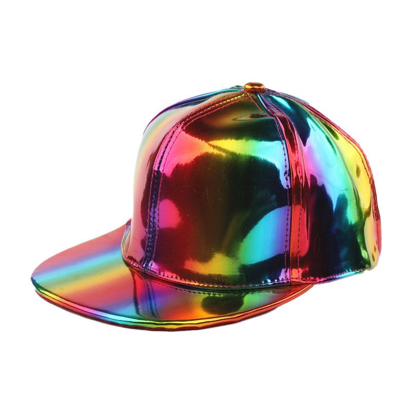 TheCapSpot - Reflective Brim Leather Cap