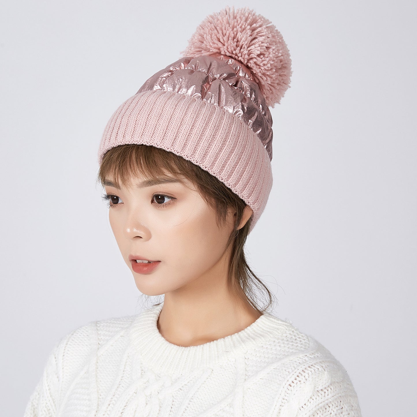 All-match thick woolen hat, ladies warm hat, knitted hat