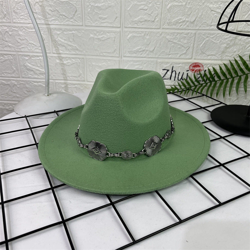TheCapSpot - Chain Fedora Cap