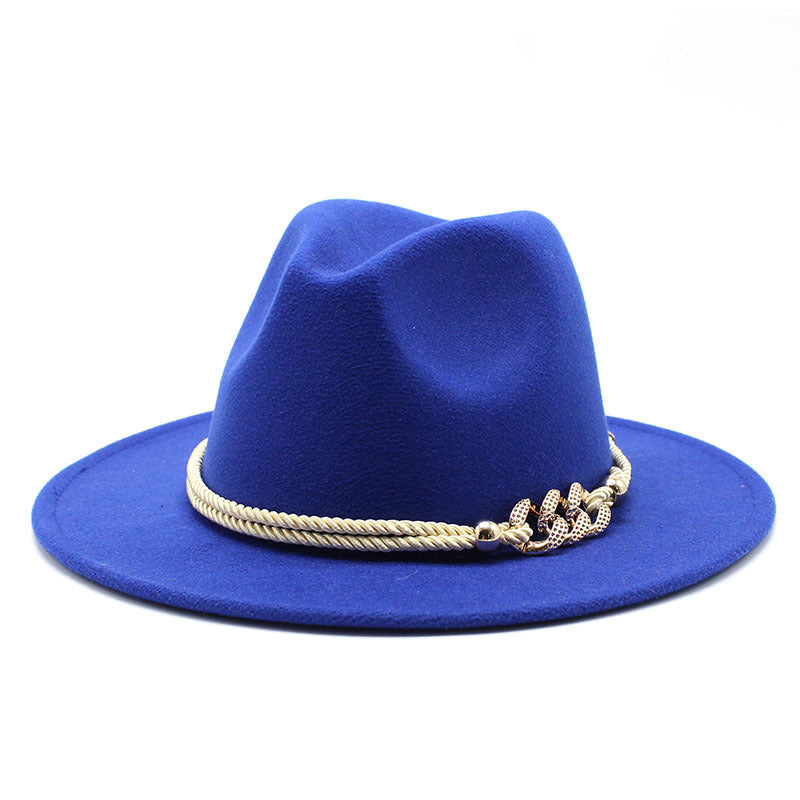 TheCapSpot - Fedora Gold Chain Hat