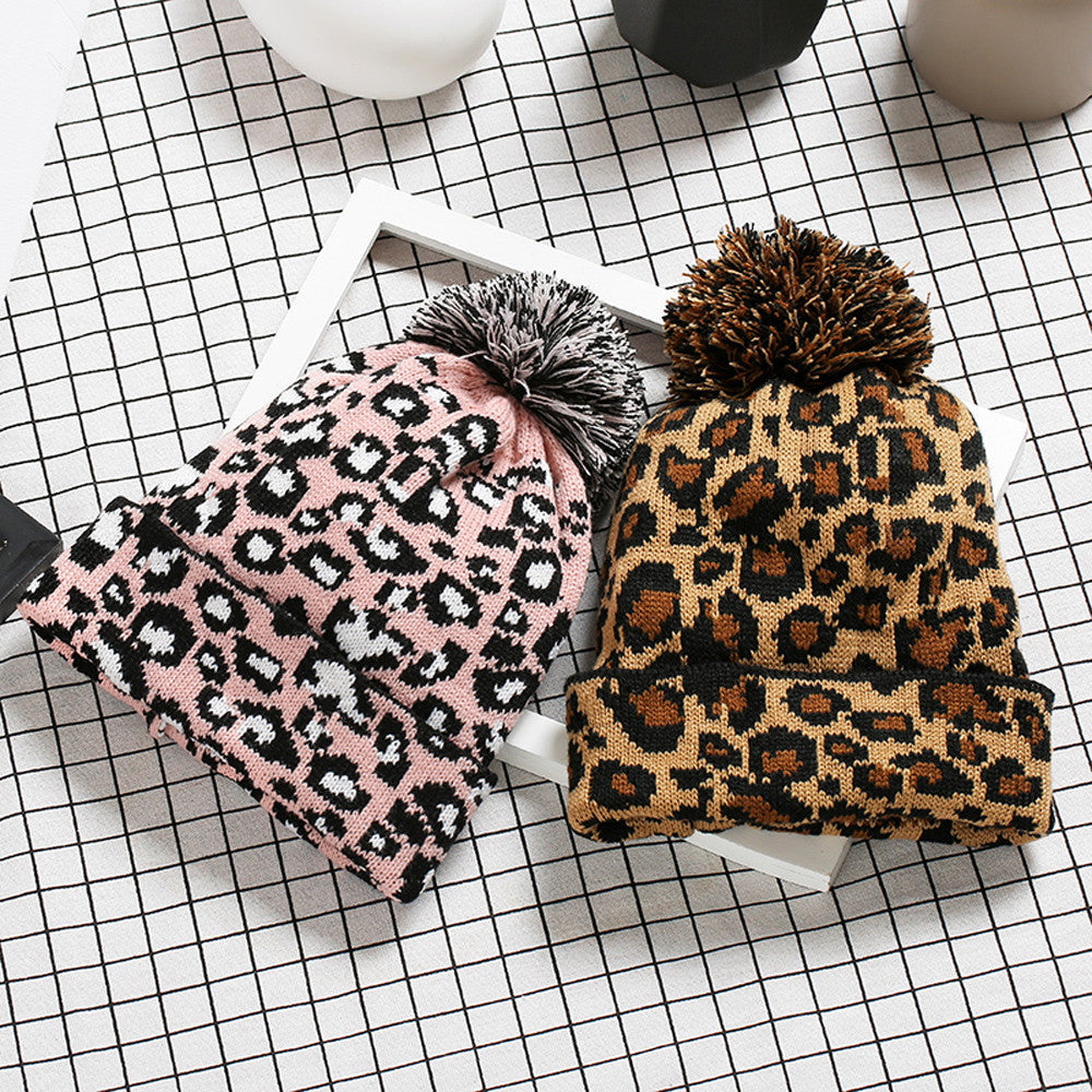 TheCapSpot - Women's Leopard Knit Hat