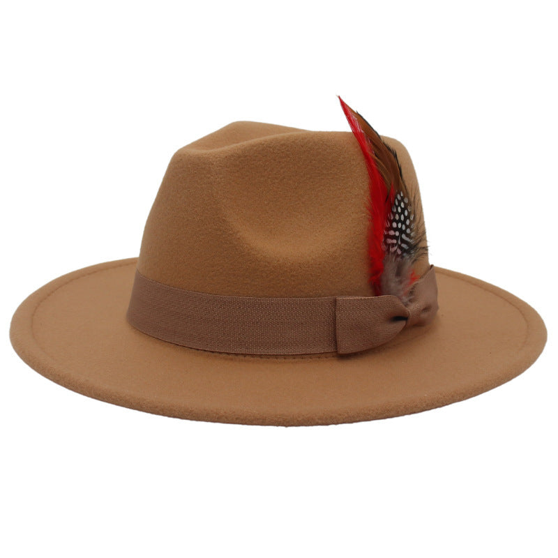 TheCapSpot - Feather Broad Brimmed Hat