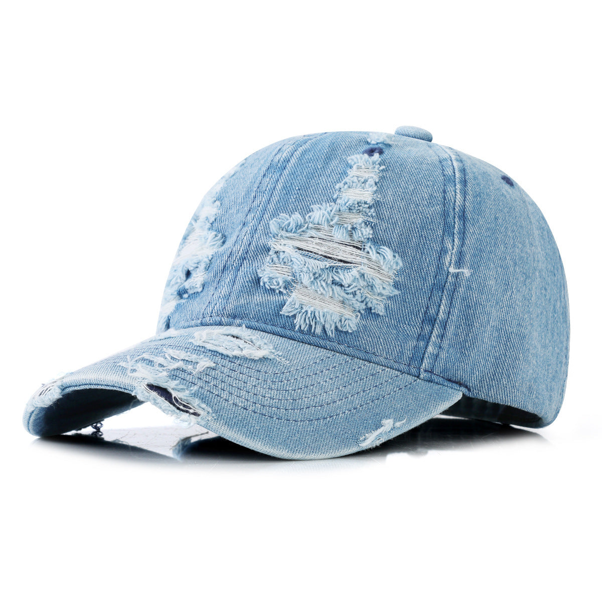 TheCapSpot - Kendall Denim Distressed Hat