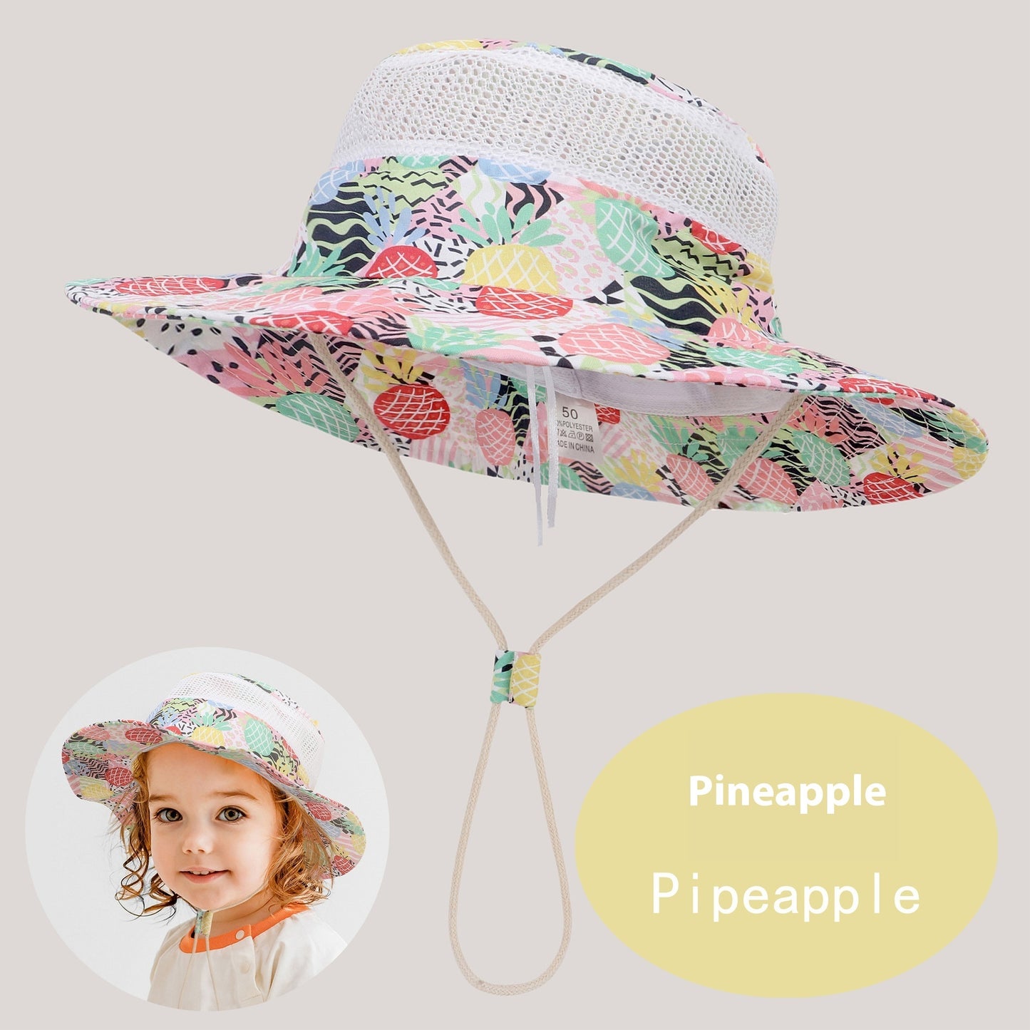 Children's Sun Hat Summer Breathable Mesh Cartoon Dinosaur Printing Outdoor Sunshade