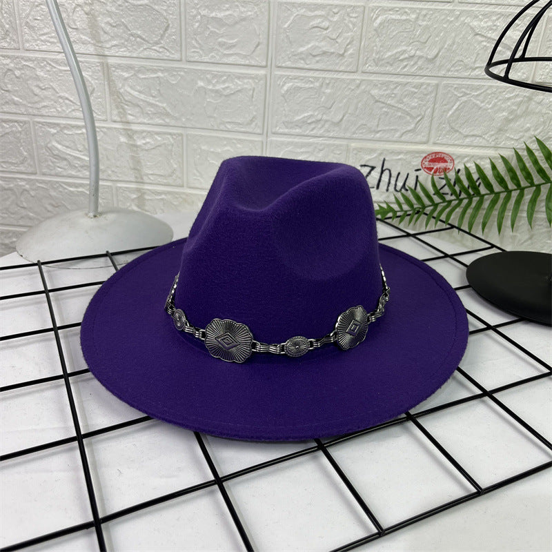 TheCapSpot - Chain Fedora Cap
