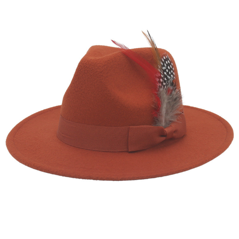 TheCapSpot - Feather Broad Brimmed Hat