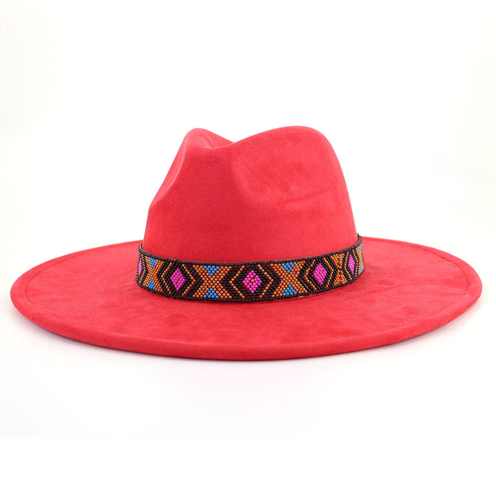 Women's Bohemian Broad-brimmed Hat Flat Edge